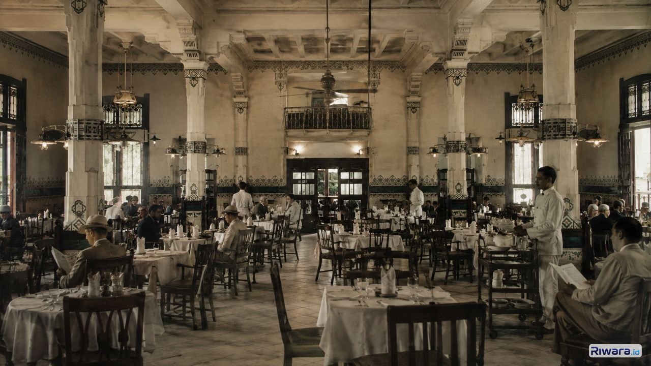 Ruang makan Hotel des Indes